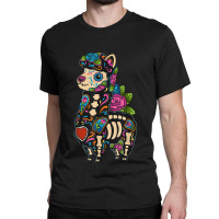 Llama Sugar Skull Mexico Alpaca Calavera Dia De Los Muertos T Shirt Classic T-shirt | Artistshot