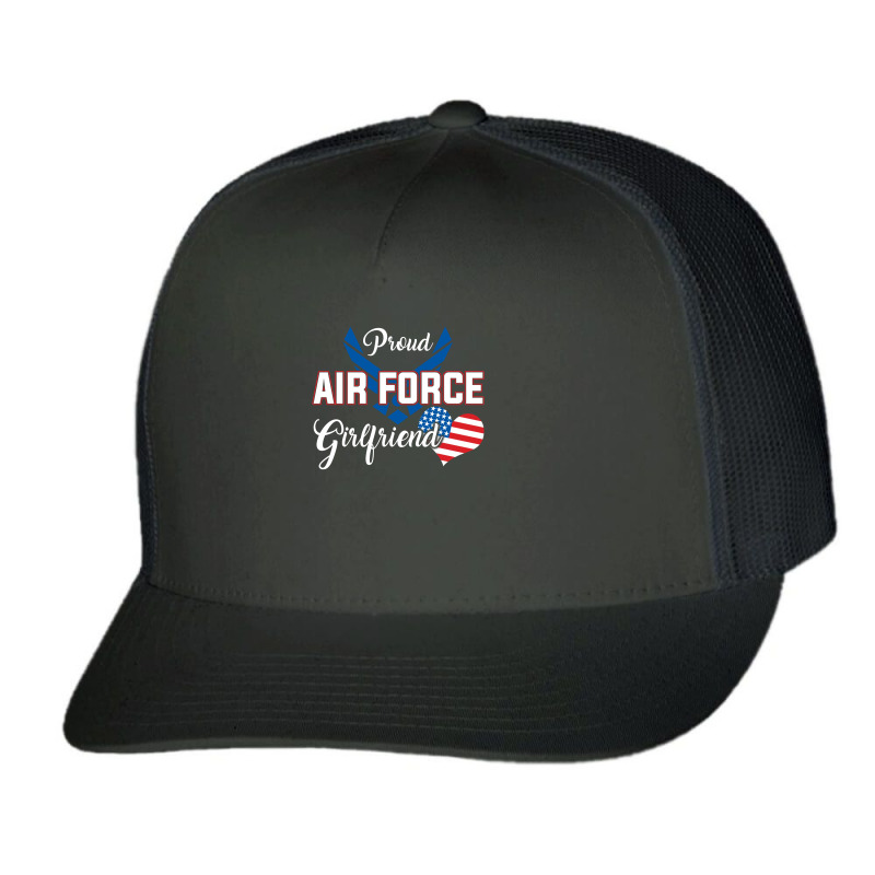 Proud Air Force Tee For Girlfriend Usa Military Women Trucker Cap by LisaSnyder | Artistshot