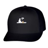 Womens Cute Polar Bear Lover Antarctic Arctic Polar Bear Cooking V Nec Trucker Cap | Artistshot