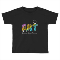 Emt For Emergency Medical Technician Leopard Funny Nurse Day Toddler T-shirt | Artistshot