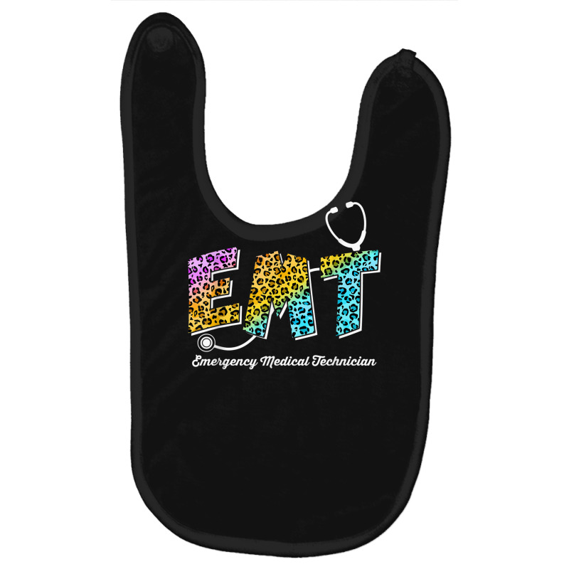 Emt For Emergency Medical Technician Leopard Funny Nurse Day Baby Bibs | Artistshot