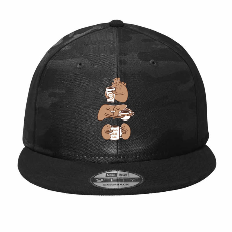 Coffee Is Vital To Me Camo Snapback by apofiss | Artistshot