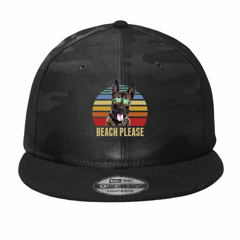 Belgian Malinois Summer Beach Vibe T  Shirt Beach Please Belgian Malin Camo Snapback by quarreleducated | Artistshot