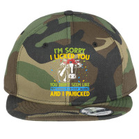 I’m Sorry I Licked You You Didn’t Seem Like You Would Ever Stop Ta Flat Bill Snapback Cap | Artistshot