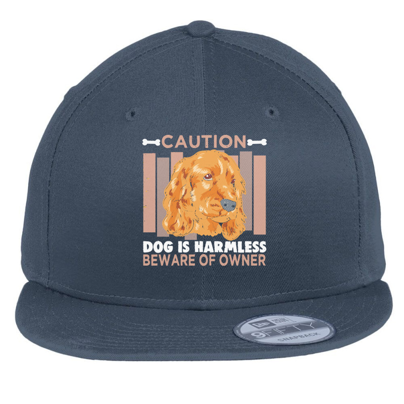 Cocker T  Shirt Design For Dog Lover And Cocker Spaniel Dog Owner T  S Flat Bill Snapback Cap by elephantjellyfish | Artistshot