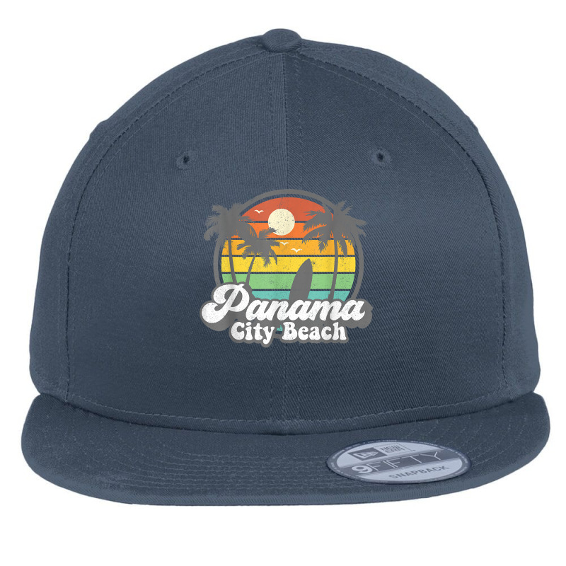 Vintage Panama City Beach Florida Surfing Retro Surf Gift T Shirt Flat Bill Snapback Cap by juleakuehneman | Artistshot