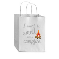 I Want To Smell Like A Campfire Camping Cub Paper Bag - 8 X 4 1/2 X 10 1/4 | Artistshot