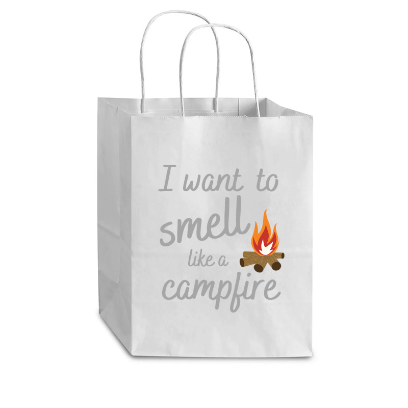 I Want To Smell Like A Campfire Camping Cub Paper Bag - 8 X 4 1/2 X 10 1/4 | Artistshot