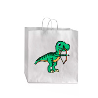 Cute Archery T-rex Bow Arrow Shooting Archer For Men Women Jumbo Paper Bag - 18 X 7 X 18 3/4 | Artistshot