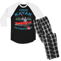 Funny Kayak Shirt Yippee Kayak Men Canoeist Kayaking T Shirt Men's 3/4 Sleeve Pajama Set | Artistshot