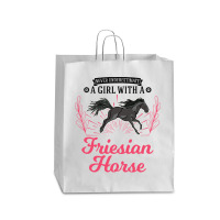 Friesian Horse T  Shirt Friesian Horse Girl T  Shirt Queen Paper Bag - 16 X 6 X 19 1/4 | Artistshot