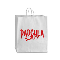 Dadcula   Dracula   Cute Funny Halloween Costume Design Classic T Shir Queen Paper Bag - 16 X 6 X 19 1/4 | Artistshot