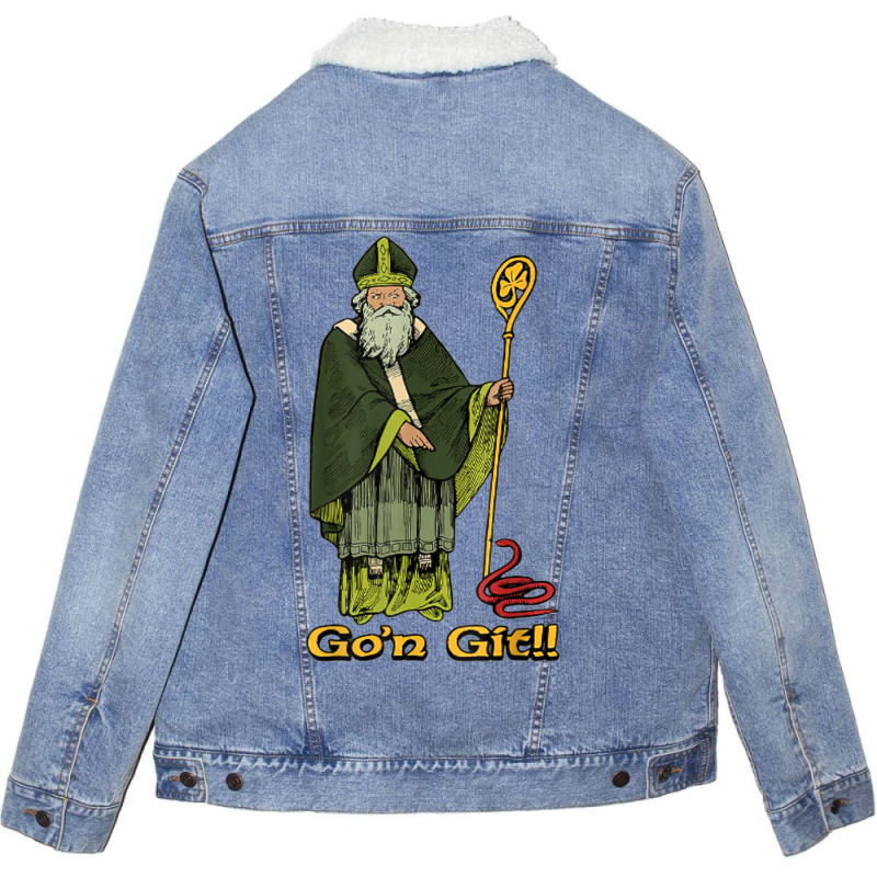 Funny St Patricks Day Funny Gon Git St Patrick Unisex Sherpa-lined Denim Jacket | Artistshot