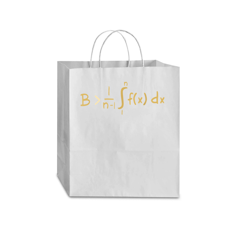 Be Greater Than Average Funny Calculus Gift T Shirt Traveler Paper Bag -13 X 6 X 15 3/4 | Artistshot