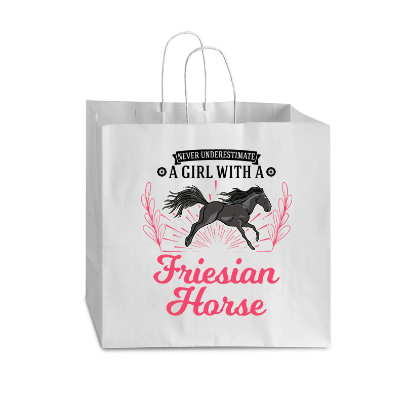 Friesian Horse T  Shirt Friesian Horse Girl T  Shirt Vogue Paper Bag - 16 X 6 X 12 | Artistshot