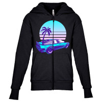 Synthwave T  Shirt Futuristic Car Retro Sunset Synthwave T  Shirt Youth Zipper Hoodie | Artistshot