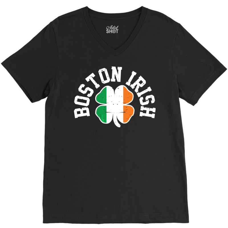 Boston Four Leaf Clover St.patrick V-neck Tee | Artistshot