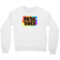 Pride Vibes Lightning Bolt Lgbt Crewneck Sweatshirt | Artistshot