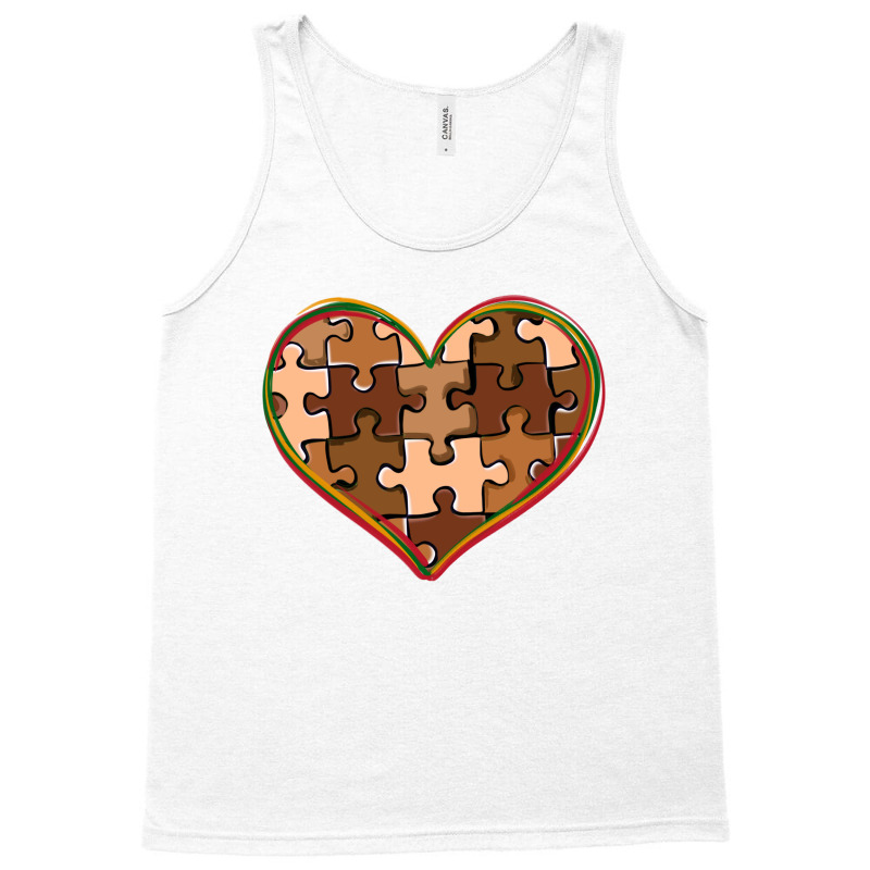 Melanin Skin Tone Heart Black History Tank Top | Artistshot