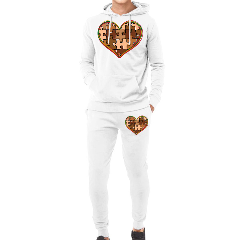 Melanin Skin Tone Heart Black History Hoodie & Jogger Set | Artistshot