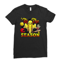 Tis The Season Softball Halloween Ladies Fitted T-shirt | Artistshot