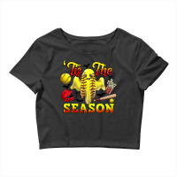 Tis The Season Softball Halloween Crop Top | Artistshot