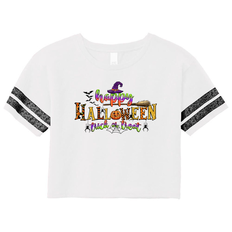 Happy Halloween Trick Or Treat Scorecard Crop Tee by CowGirlArtShop | Artistshot