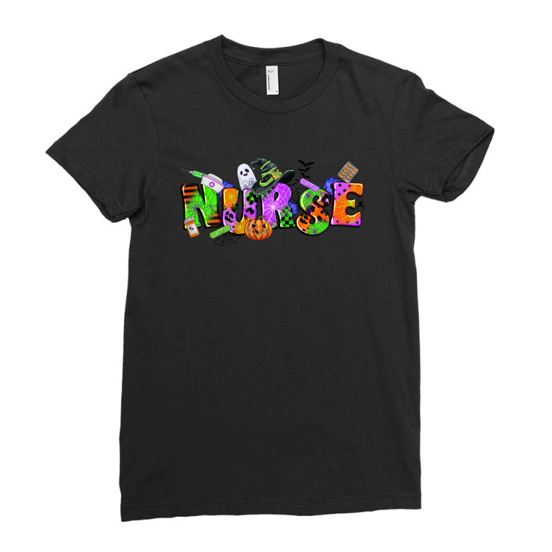 Halloween Nurse Ladies Fitted T-Shirt by CowGirlArtShop | Artistshot