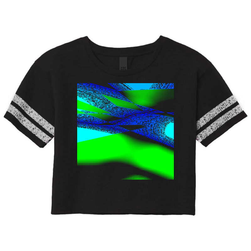 Blue Green Black Abstract Art T  Shirt Blue Green Black Abstract Art T Scorecard Crop Tee by wrohan578 | Artistshot