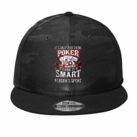 Funny Poker Smart Sport Distressed Texas Hold Em Card Game Camo Snapback | Artistshot