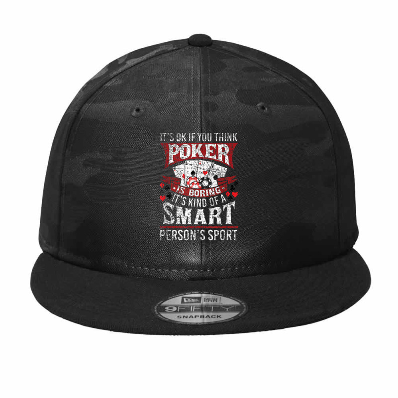 Funny Poker Smart Sport Distressed Texas Hold Em Card Game Camo Snapback by tahanemosi | Artistshot