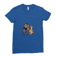 A Little Terrier Dog Giving A Ladies Fitted T-shirt | Artistshot