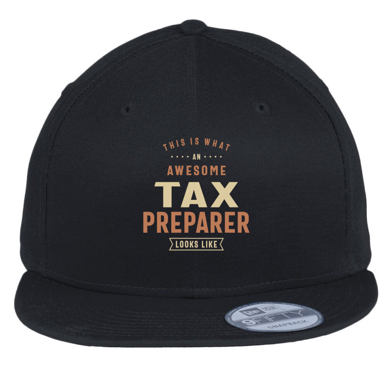 Funny Awesome Tax Preparer Job Occupation Flat Bill Snapback Cap by cidolopez | Artistshot