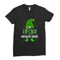 Funny Gnome Lucky Oncology Nurse St Patricks Day Shamrock Ladies Fitted T-shirt | Artistshot