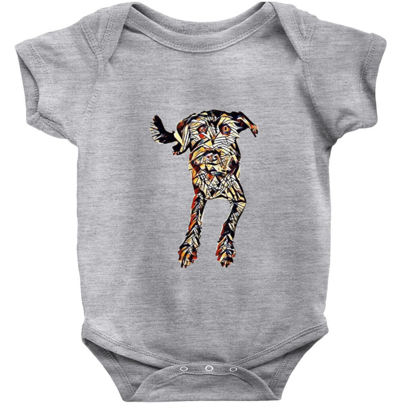 Cute Mixed Breed Terrier Dog Baby Bodysuit by Kemnabi | Artistshot