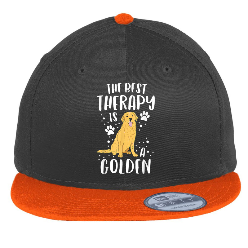 The Best Therapy Is A Golden Retriever Dog Puppy Mom Mama T Shirt Flat Bill Snapback Cap by juleakuehneman | Artistshot