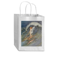 Flower Fairy On A Wave Cub Paper Bag - 8 X 4 1/2 X 10 1/4 | Artistshot