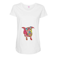 Cute And Happy Mixed Breed Sc Maternity Scoop Neck T-shirt | Artistshot