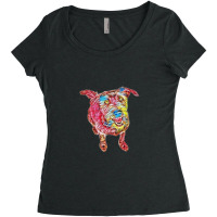 Cute And Happy Mixed Breed Sc Women's Triblend Scoop T-shirt | Artistshot