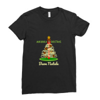 Marinara Christmas Spaghetti Meatballs Tree Italian Funny Food Ladies Fitted T-shirt | Artistshot