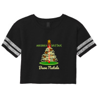 Marinara Christmas Spaghetti Meatballs Tree Italian Funny Food Scorecard Crop Tee | Artistshot