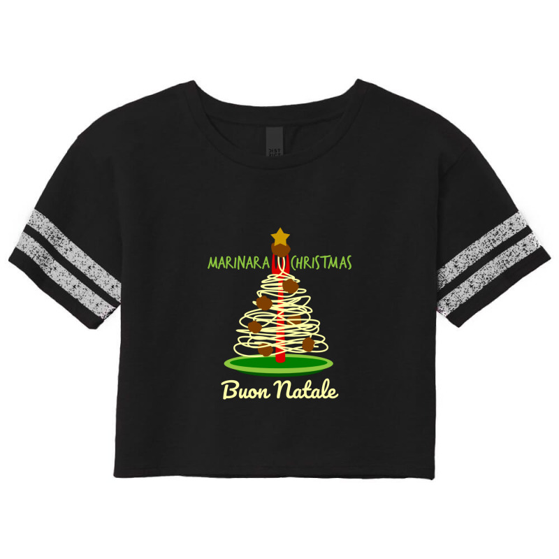 Marinara Christmas Spaghetti Meatballs Tree Italian Funny Food Scorecard Crop Tee by Yuh2105 | Artistshot