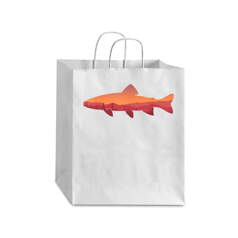 Fly Fishing Tshirt, Trout Fishing Tee, Fishing Lover T Shirt Debie Paper Bag - 10 X 5 X 13 | Artistshot