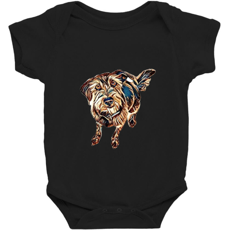 Cute And Obedient Dog Sitting Baby Bodysuit by Kemnabi | Artistshot