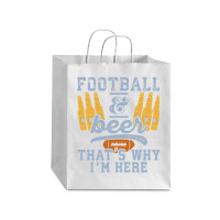 Football & Beer That's Why I'm Here For Coach And Dad Debie Paper Bag - 10 X 5 X 13 | Artistshot