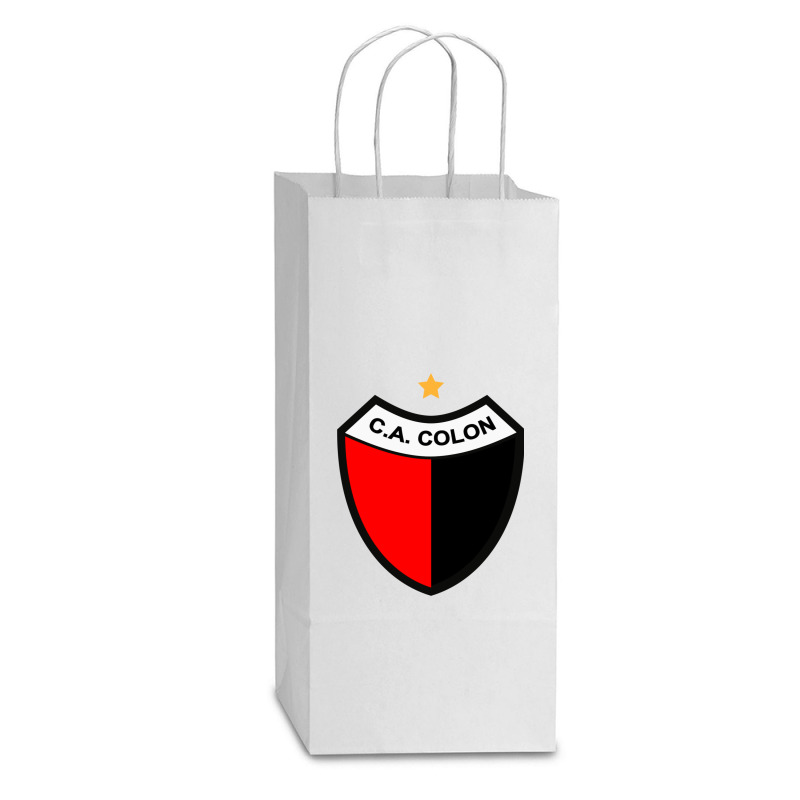 Club Atlético Colón Double Wine Paper Bag - 6 1/2 X 3 1/2 X 12 3/8 | Artistshot