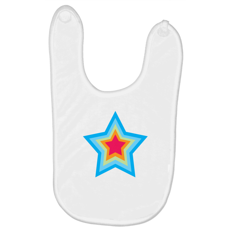 Lightning Star Red Star Orange Star Yellow Star Peach Star Teal Star Baby Bibs by Terasshot | Artistshot