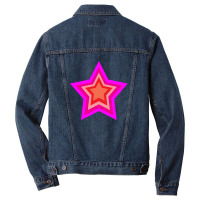 Lightning Star Red Star Orange Star Yellow Star Peach Star Teal Star Men Denim Jacket | Artistshot