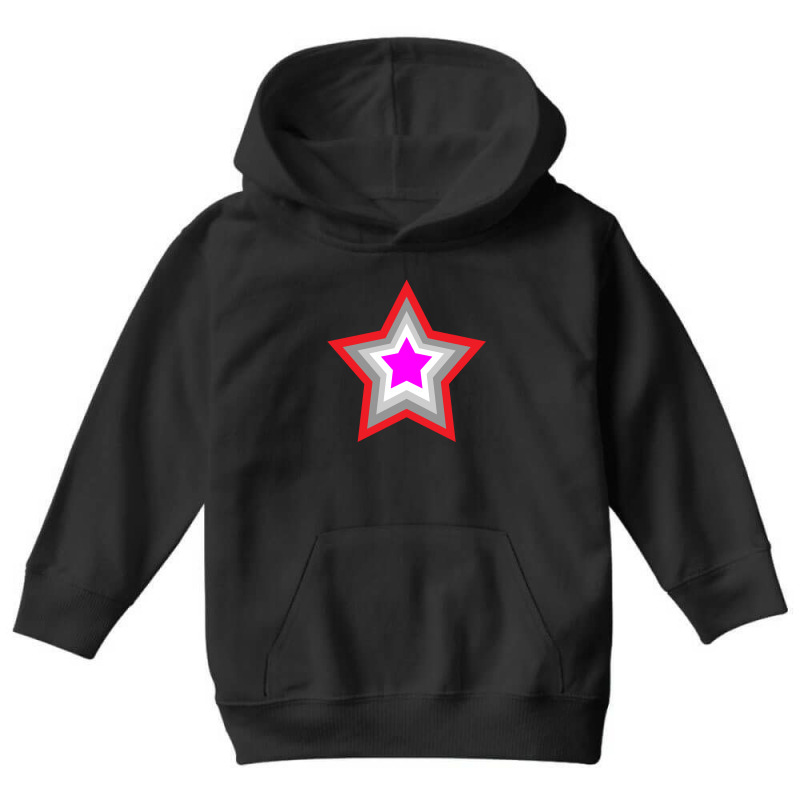 Lightning Star Red Star Orange Star Yellow Star Peach Star Teal Star Youth Hoodie by Terasshot | Artistshot