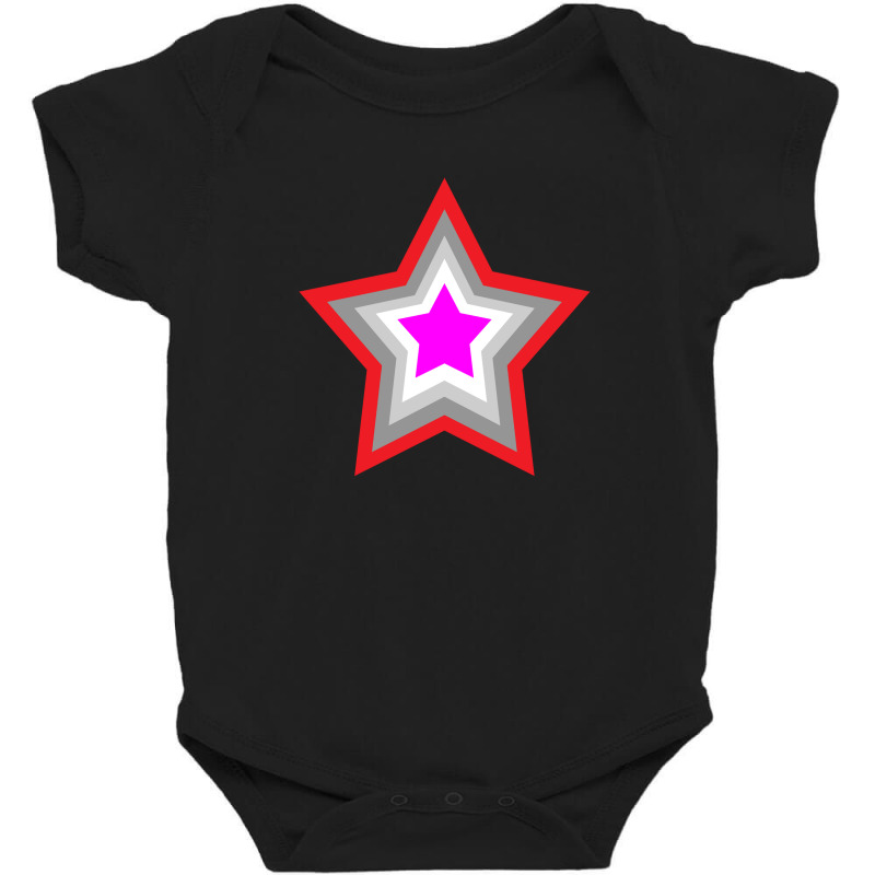 Lightning Star Red Star Orange Star Yellow Star Peach Star Teal Star Baby Bodysuit by Terasshot | Artistshot